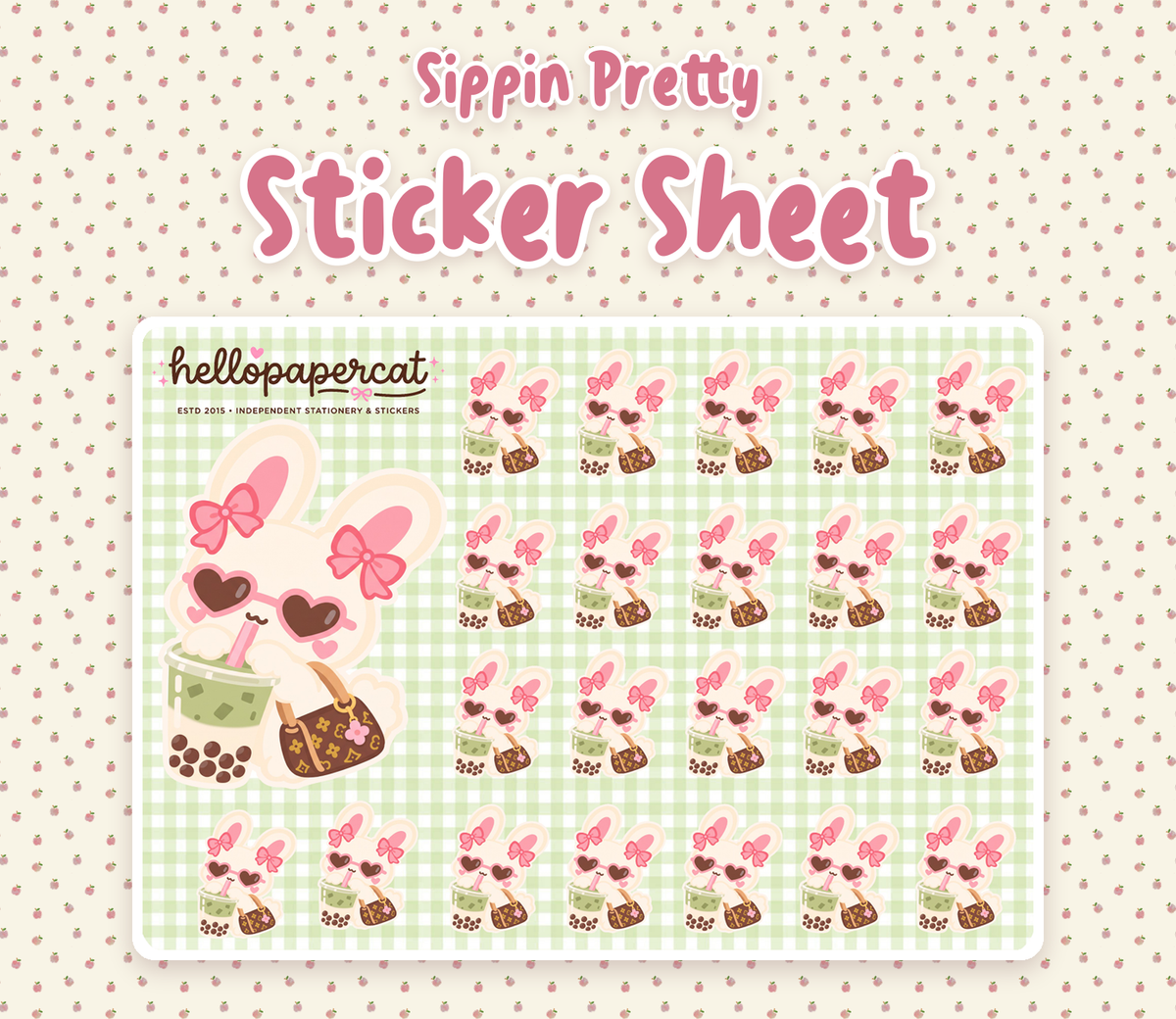 Milky Sipping pretty sticker sheet