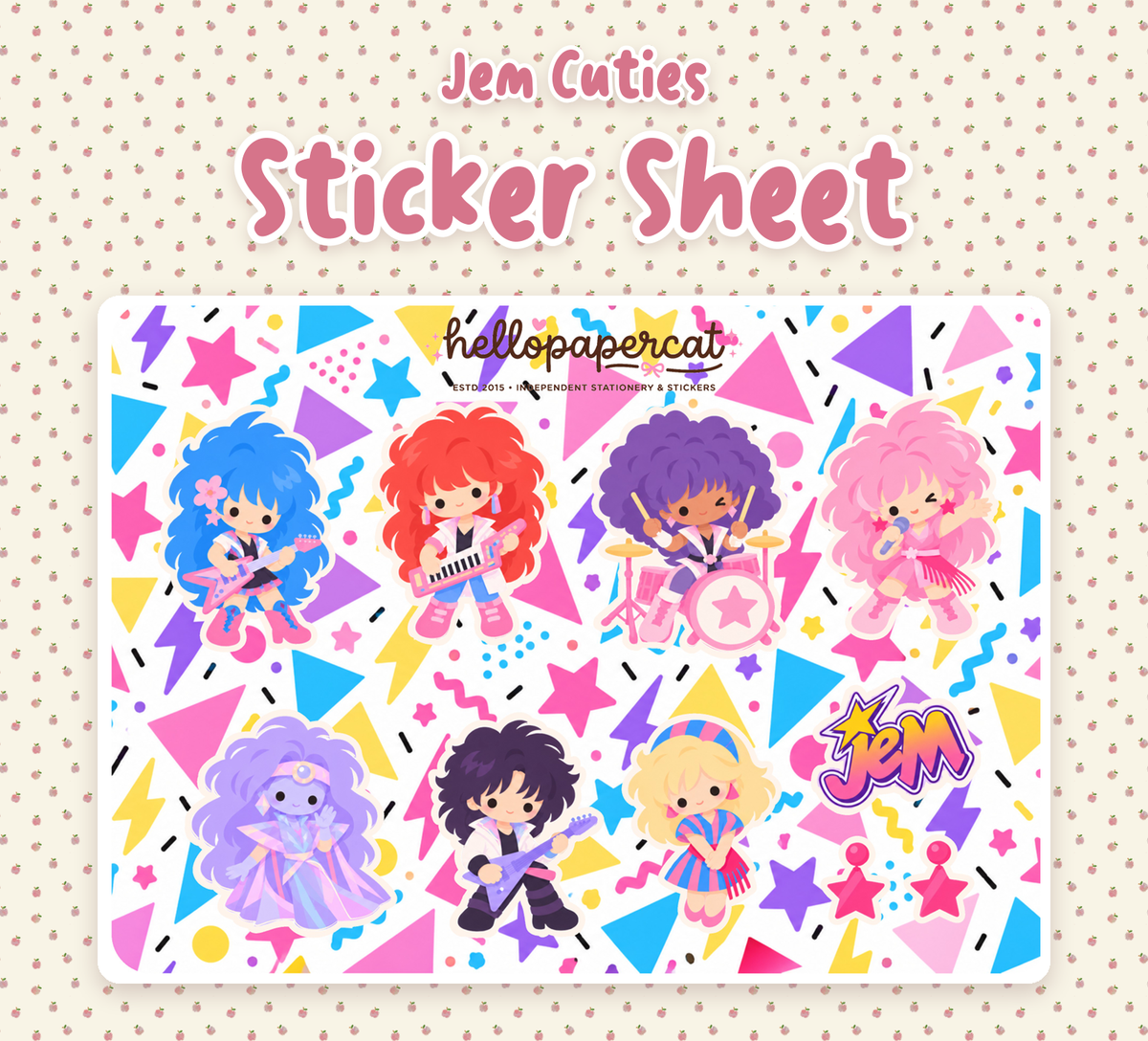 Hologram Band Cuties sticker sheet