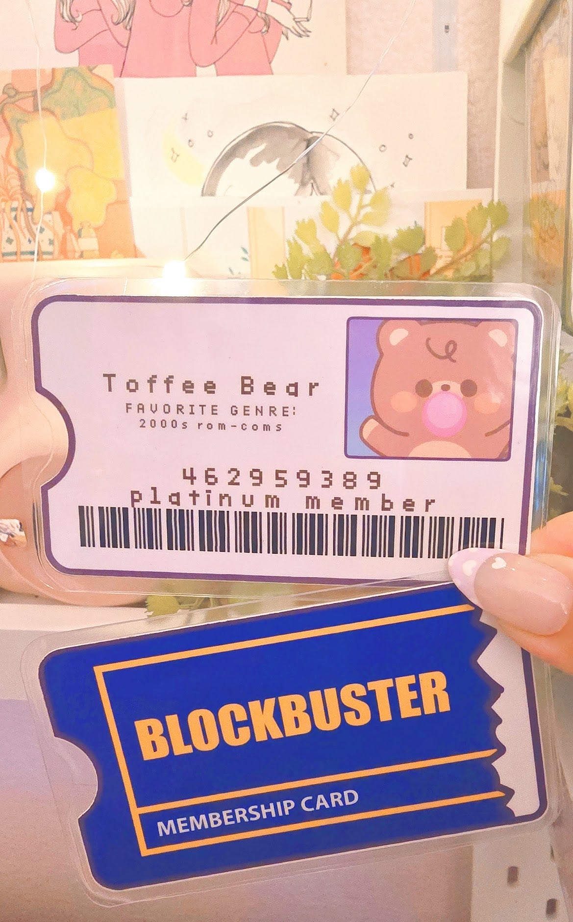 Toffee's Video rental membership card