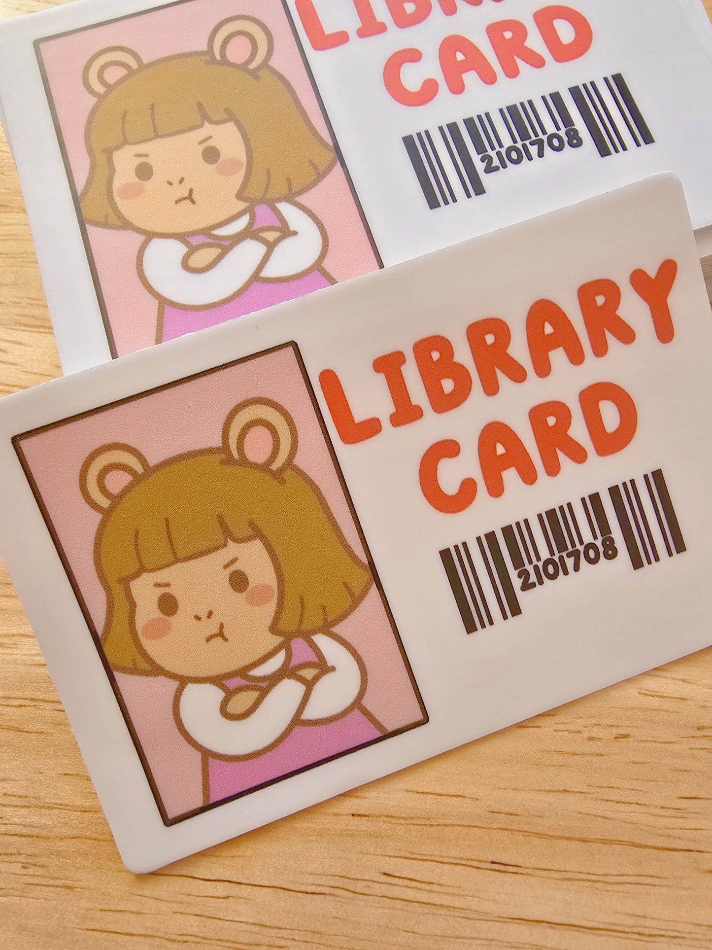 Little sister's library card vinyl sticker