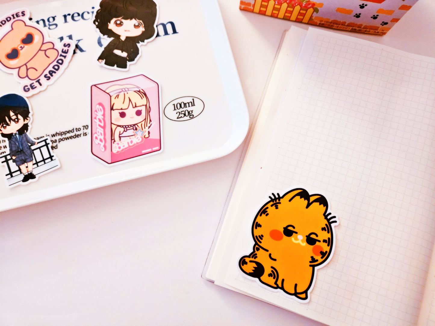 Orange Cat inspired Vinyl Sticker