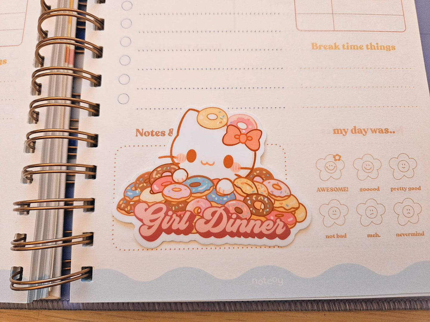 Girl Dinner Vinyl Sticker