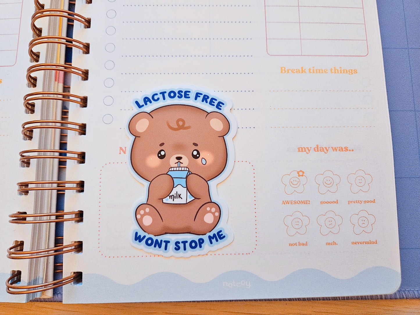 Lactose free Toffee Vinyl Sticker