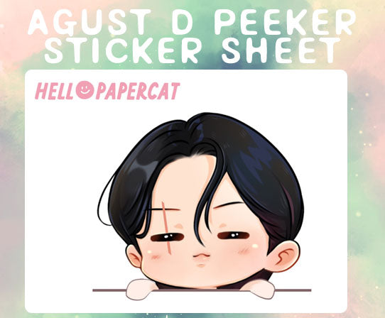 Agust D peeker deco sticker