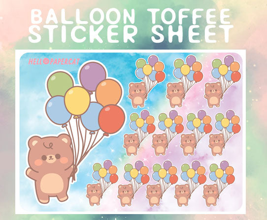 Balloon Toffee sticker sheet