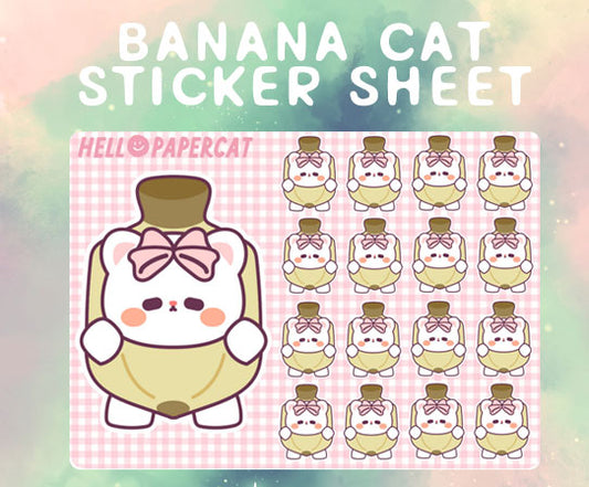 Banana Cat sticker sheet