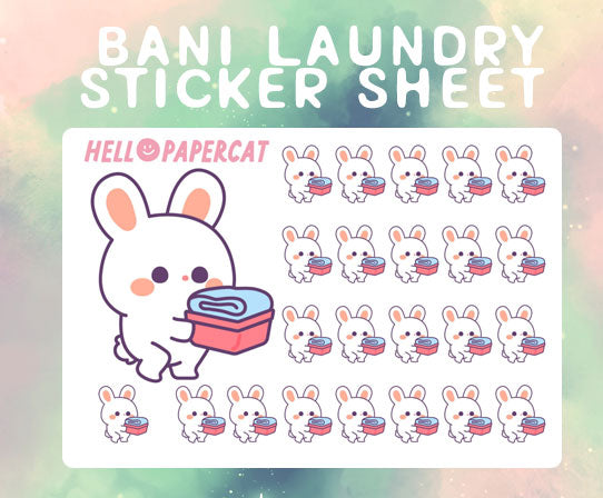 Milky Laundry sticker sheet