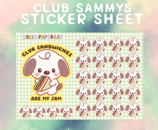 Club sandwiches are my jam sticker sheet