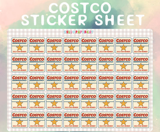 Costco sticker sheet