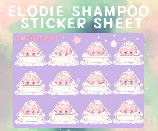 Elodie Shampoo sticker sheet