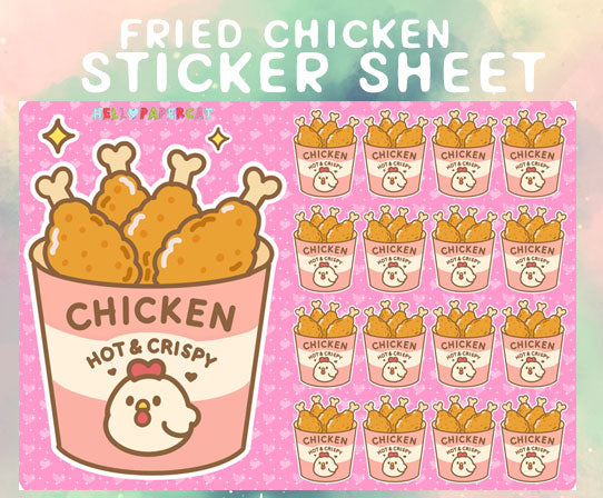 Fried Chicken sticker sheet