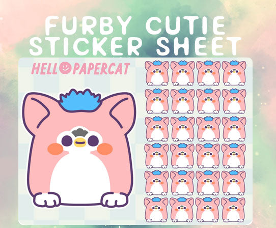90s toy Cutie sticker sheet