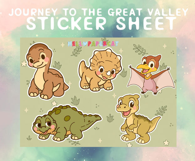 Journey to the great valley sticker sheet