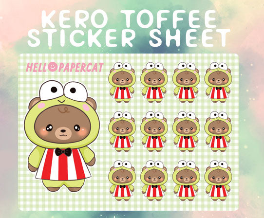 froggy toffee sticker sheet