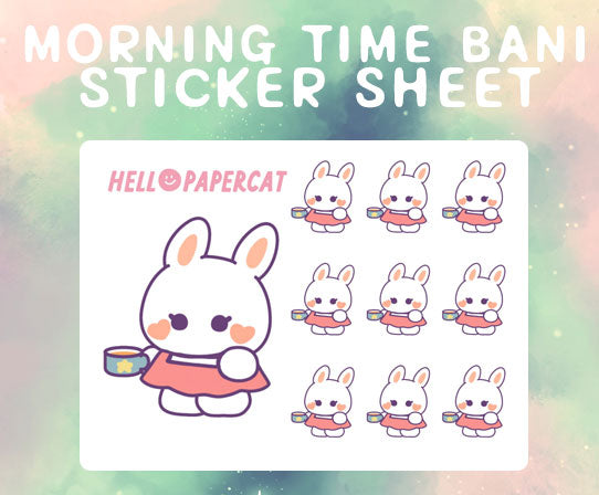 Morning time Bani sticker sheet