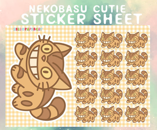 Nekobasu sticker sheet