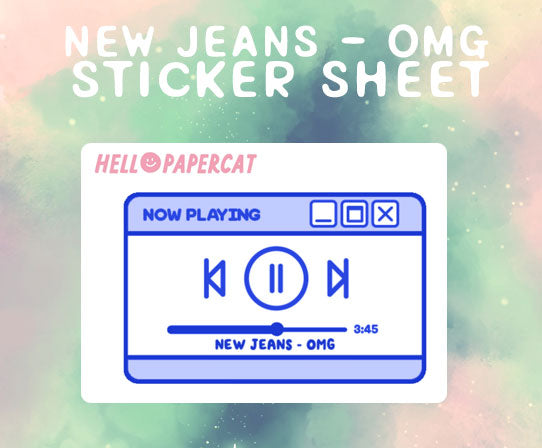 NewJeans - OMG song sticker sheet