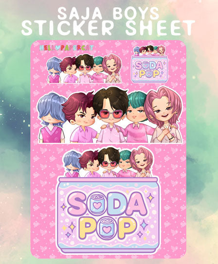 Saja Boys sticker sheet