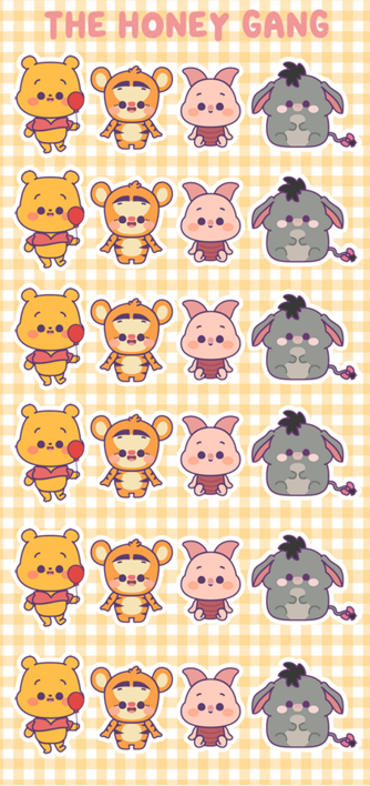 The honey gang inspired sticker sheet