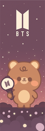 Toffee BTS BIG FAN traditional bookmark