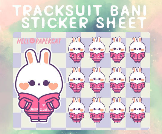 Tracksuit Bani sticker sheet