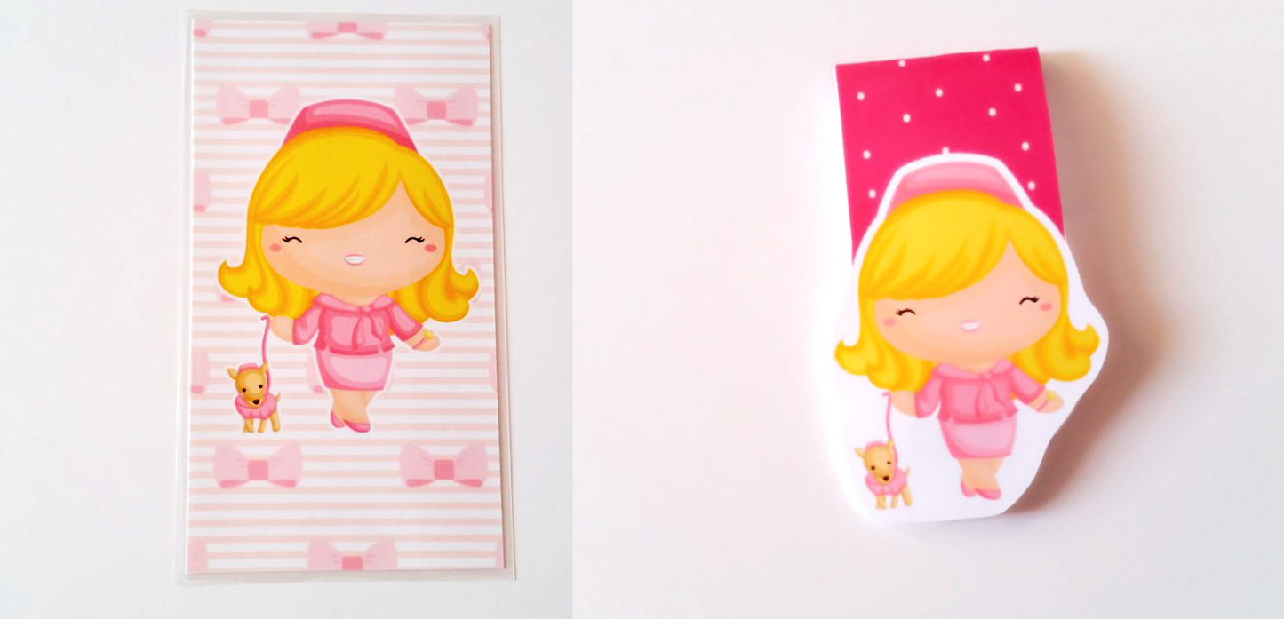 pink blonde planner dashboard or magnetic bookmark
