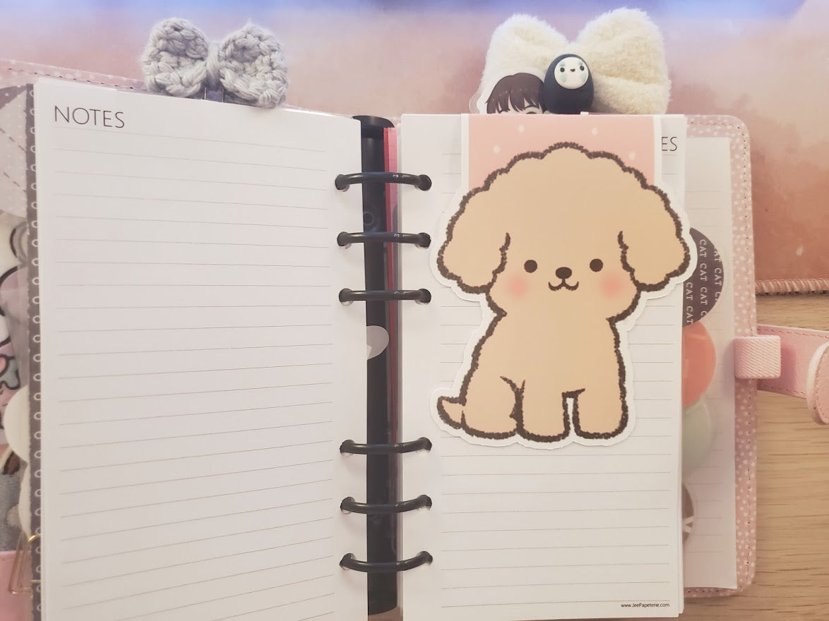 Jumbo Poodle magnetic bookmark