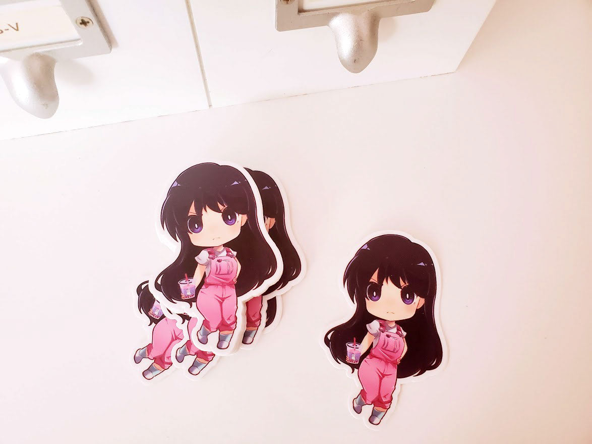 Mars wants boba Vinyl Sticker