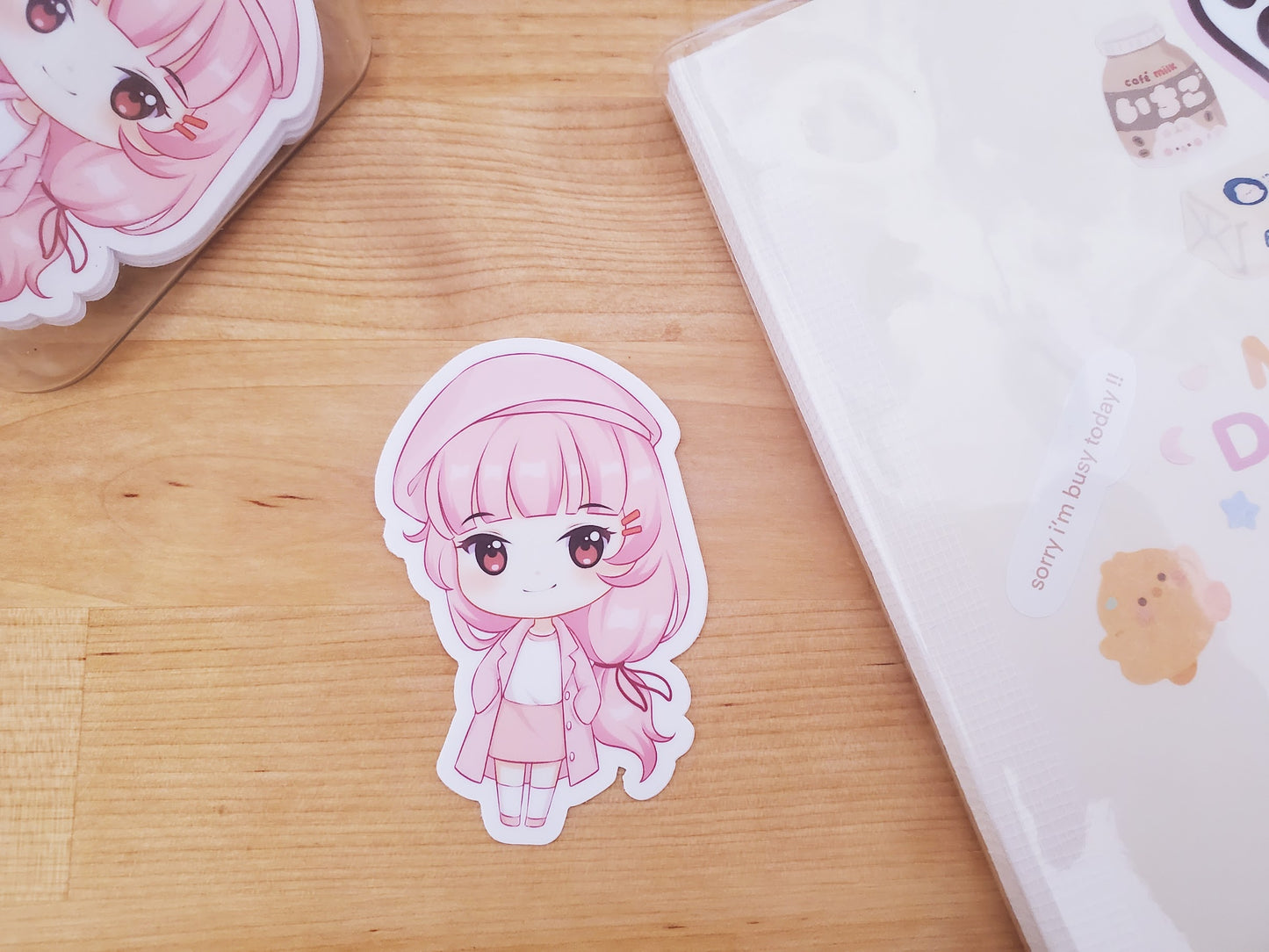Elodie Beret Vinyl Sticker