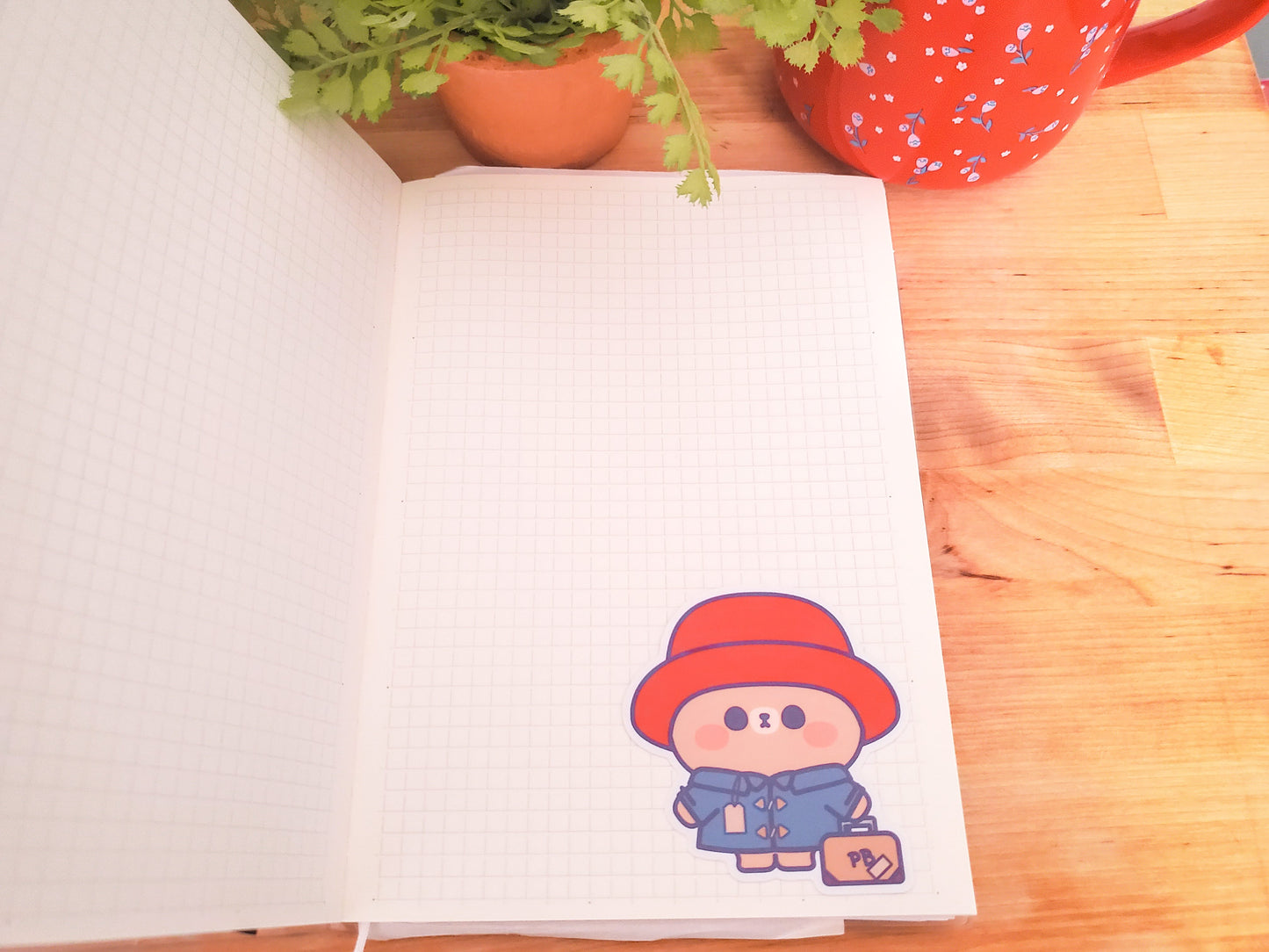 Toffee dressed as paddington Vinyl Sticker