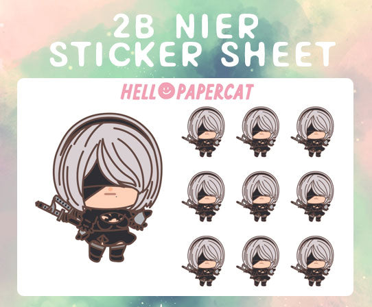 2B sticker sheet