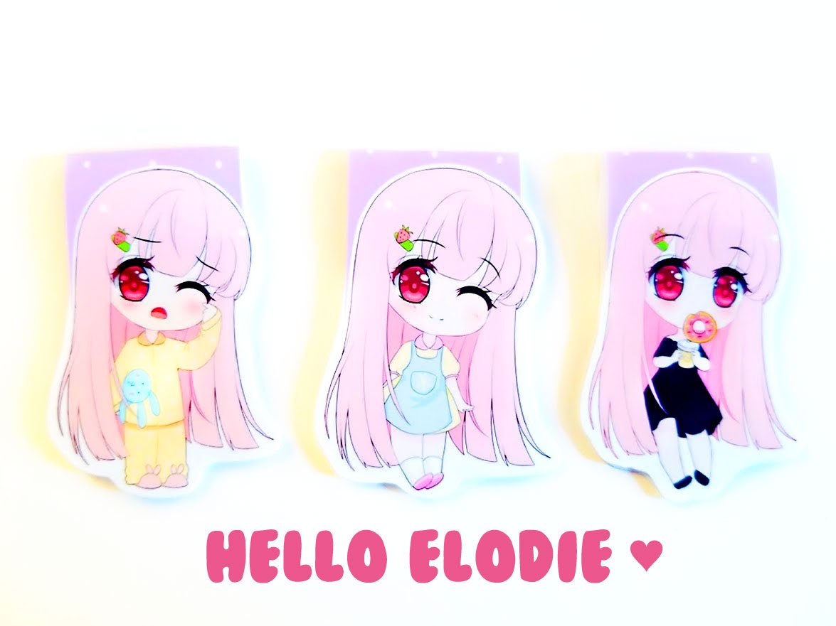 Hellopapercat girl magnetic bookmark