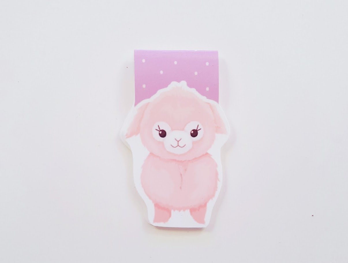 Kawaii Alpaca magnetic bookmark