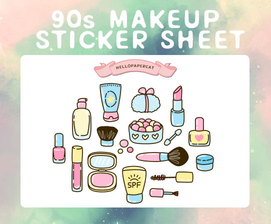 90s Makeup sticker sheet