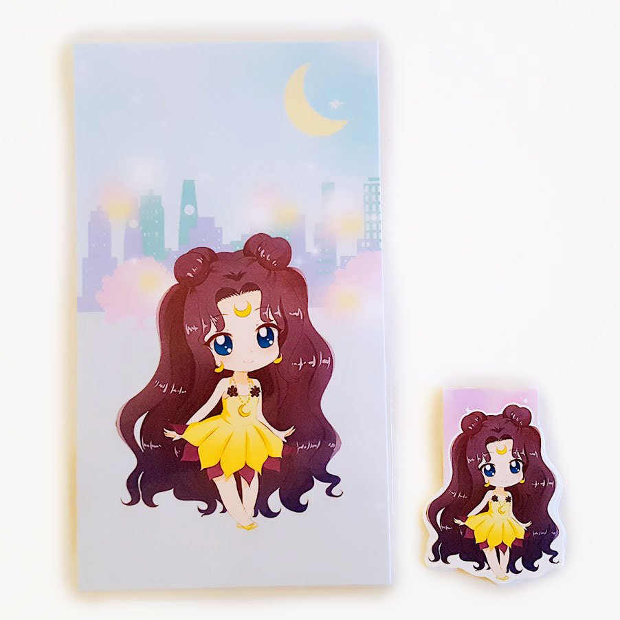 Human Luna planner dashboard or magnetic bookmark