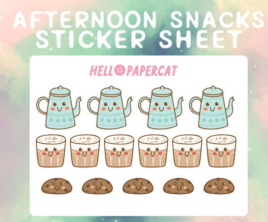 Afternoon Snacks sticker sheet