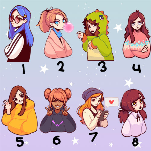 Anime Girls die cuts