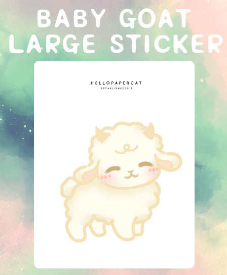 Baby Goat large sticker