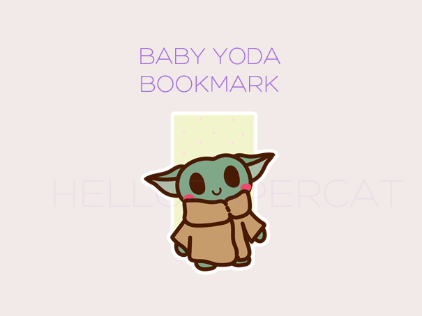 Alien Baby magnetic bookmark