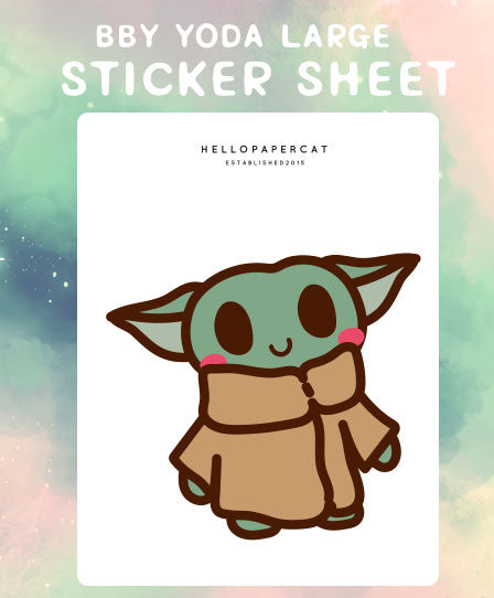 Alien Baby Large deco sticker sheet