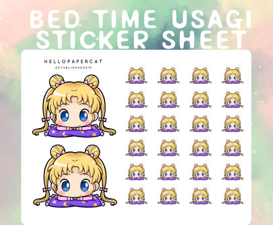 Bedtime Usagi sticker sheet