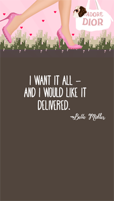 Bette Midler quote digital print