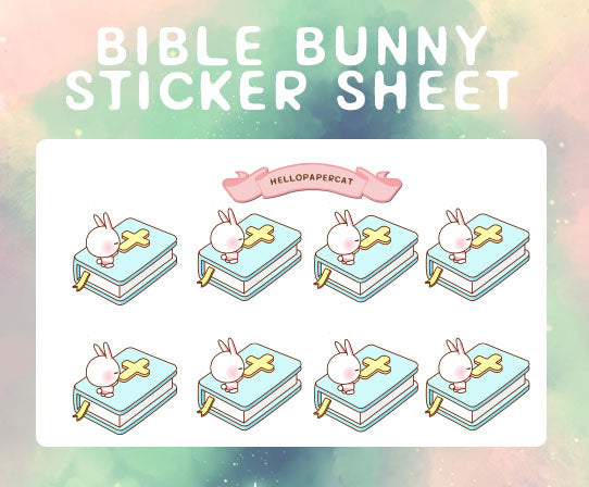 Bible Bunny sticker sheet