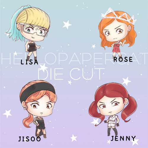 Black Pink die cuts