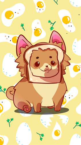 Bread dog digital print