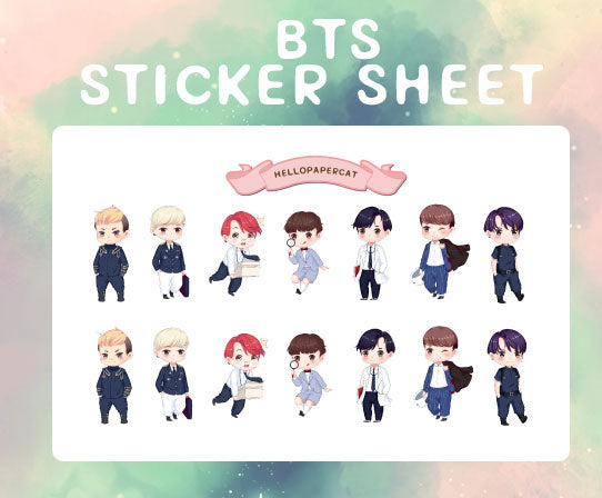 BTS sticker sheet