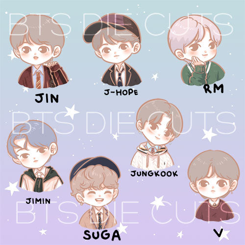 BTS Map of The Soul 7 journaling Die cuts