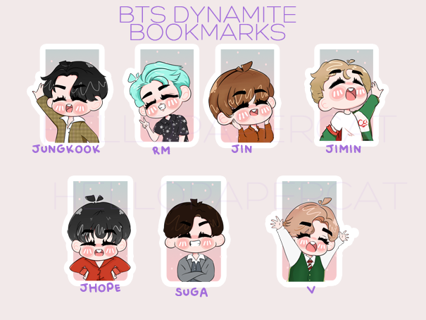 BTS Dynamite magnetic bookmarks