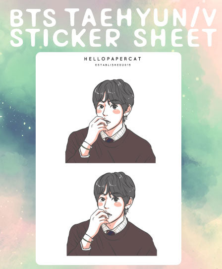 BTS Taehyun/V sticker sheet