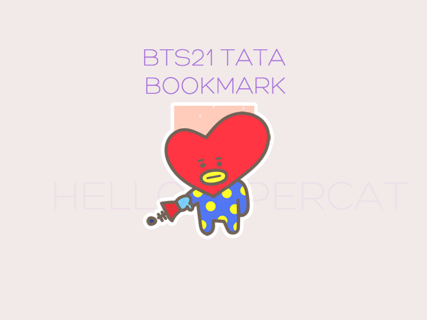 BT21 Tata doodle magnetic bookmark